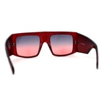 Retro Flat Top Unique Thick Temple Mobster Sunglasses