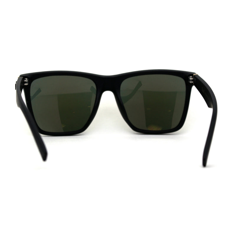 Locs Mirrored Mens Hipster Large Horn Rim Plastic Gangster Sunglasses
