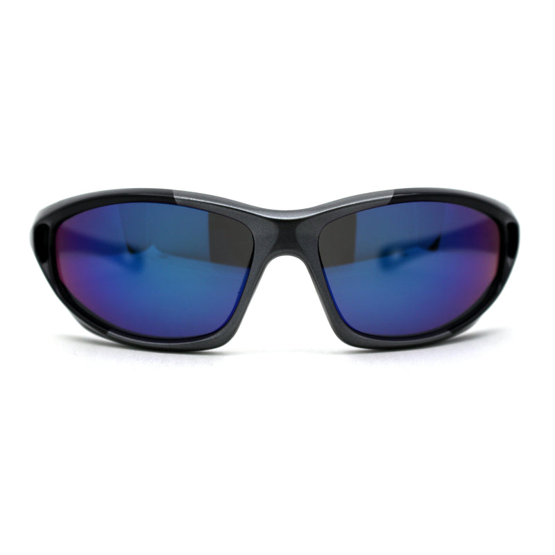 Xloop Classic 90s Oval Wrap Around Plastic Sport Sunglasses
