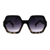 Womens Mod Hexagon Plastic Retro Sunglasses