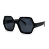 Womens Mod Hexagon Plastic Retro Sunglasses