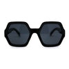 Womens Mod Hexagon Plastic Retro Sunglasses