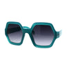 Womens Mod Hexagon Plastic Retro Sunglasses