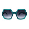 Womens Mod Hexagon Plastic Retro Sunglasses