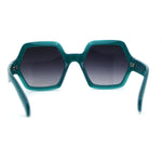Womens Mod Hexagon Plastic Retro Sunglasses