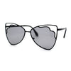 Womens Art Deco Unique Metal Trim Butterfly Sunglasses