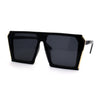 Womens Geometric Flat Top Racer Fashion Sunglasses