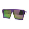 Womens Geometric Flat Top Racer Fashion Sunglasses