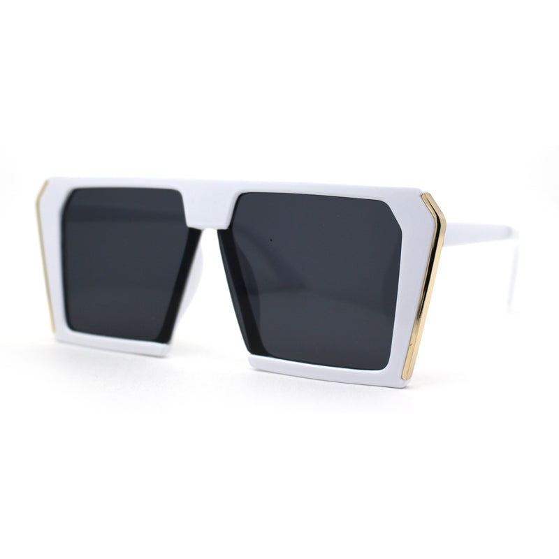 Womens Geometric Flat Top Racer Fashion Sunglasses