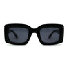 Womens Retro 90s Rectangular Square Sunglasses