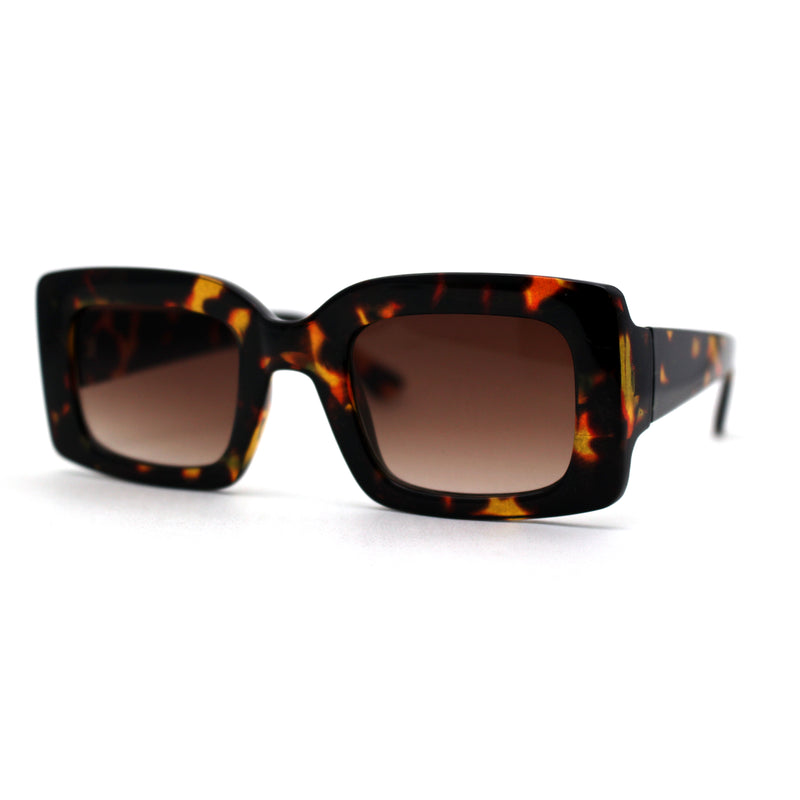 Womens Retro 90s Rectangular Square Sunglasses
