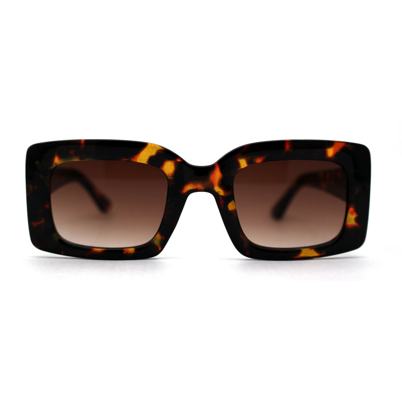 Womens Retro 90s Rectangular Square Sunglasses