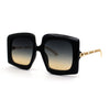 Womens Mod Oversize Rectangular Butterfly Sunglasses