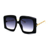 Womens Mod Oversize Rectangular Butterfly Sunglasses