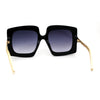 Womens Mod Oversize Rectangular Butterfly Sunglasses