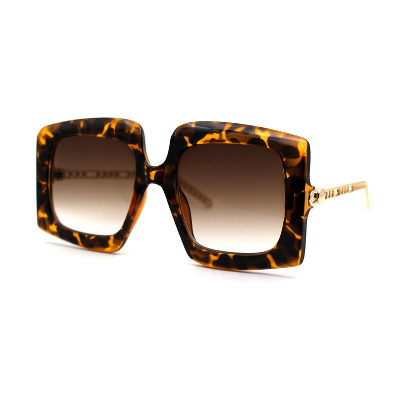 Womens Mod Oversize Rectangular Butterfly Sunglasses