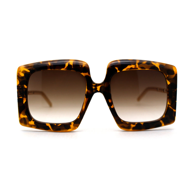 Womens Mod Oversize Rectangular Butterfly Sunglasses