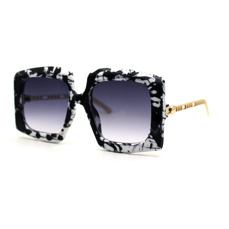 Womens Mod Oversize Rectangular Butterfly Sunglasses