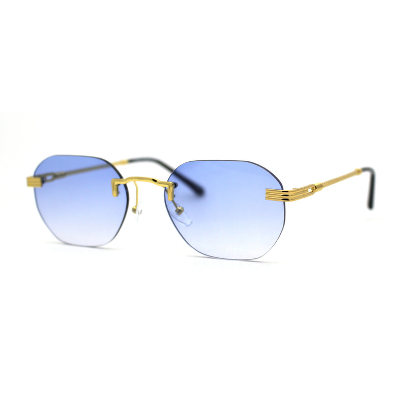 Art Nouveau Luxury 90s Rimless OG Oval Sunglasses