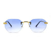 Art Nouveau Luxury 90s Rimless OG Oval Sunglasses