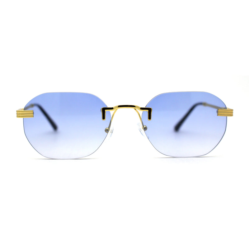 Art Nouveau Luxury 90s Rimless OG Oval Sunglasses