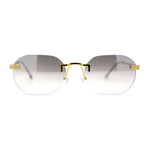 Art Nouveau Luxury 90s Rimless OG Oval Sunglasses