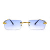 Art Nouveau Luxury 90s Rimless OG Narrow Rectangle Sunglasses