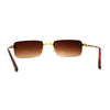 Art Nouveau Luxury 90s Rimless OG Narrow Rectangle Sunglasses