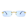 Art Nouveau Luxury 90s Rimless OG Narrow Rectangle Sunglasses