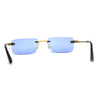 Art Nouveau Luxury 90s Rimless OG Narrow Rectangle Sunglasses