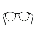 Round Keyhole Thin Plastic Horn Rim Blue Light Filtering Computer Glasses