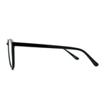 Round Keyhole Thin Plastic Horn Rim Blue Light Filtering Computer Glasses