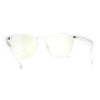 Round Keyhole Thin Plastic Horn Rim Blue Light Filtering Computer Glasses