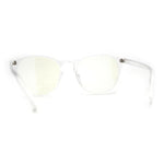 Round Keyhole Thin Plastic Horn Rim Blue Light Filtering Computer Glasses