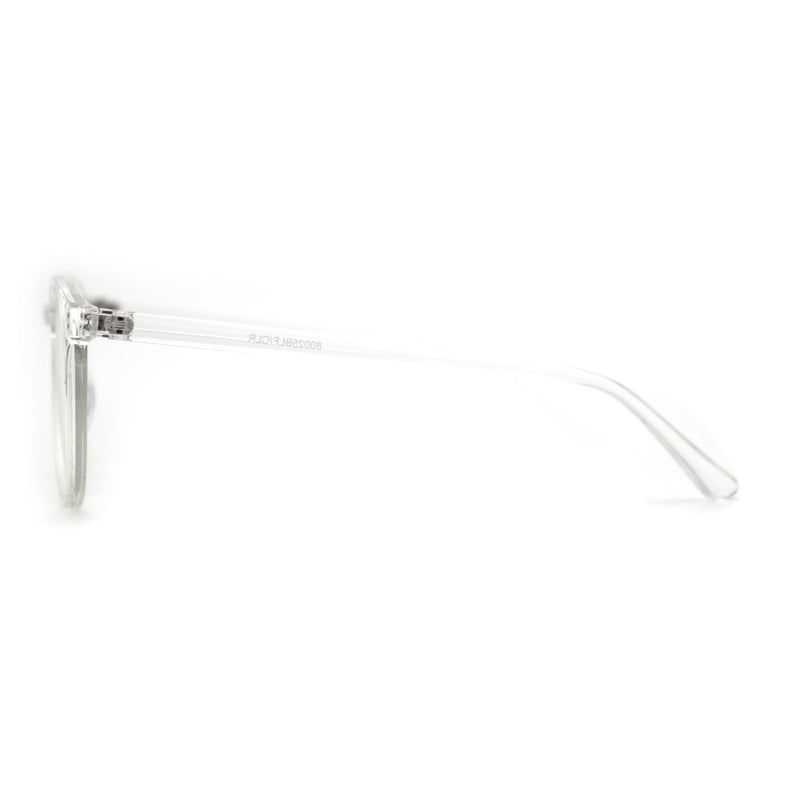 Round Keyhole Thin Plastic Horn Rim Blue Light Filtering Computer Glasses