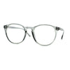 Round Keyhole Thin Plastic Horn Rim Blue Light Filtering Computer Glasses