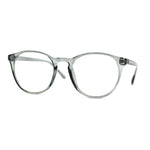 Round Keyhole Thin Plastic Horn Rim Blue Light Filtering Computer Glasses