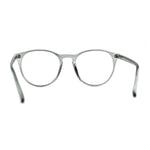 Round Keyhole Thin Plastic Horn Rim Blue Light Filtering Computer Glasses