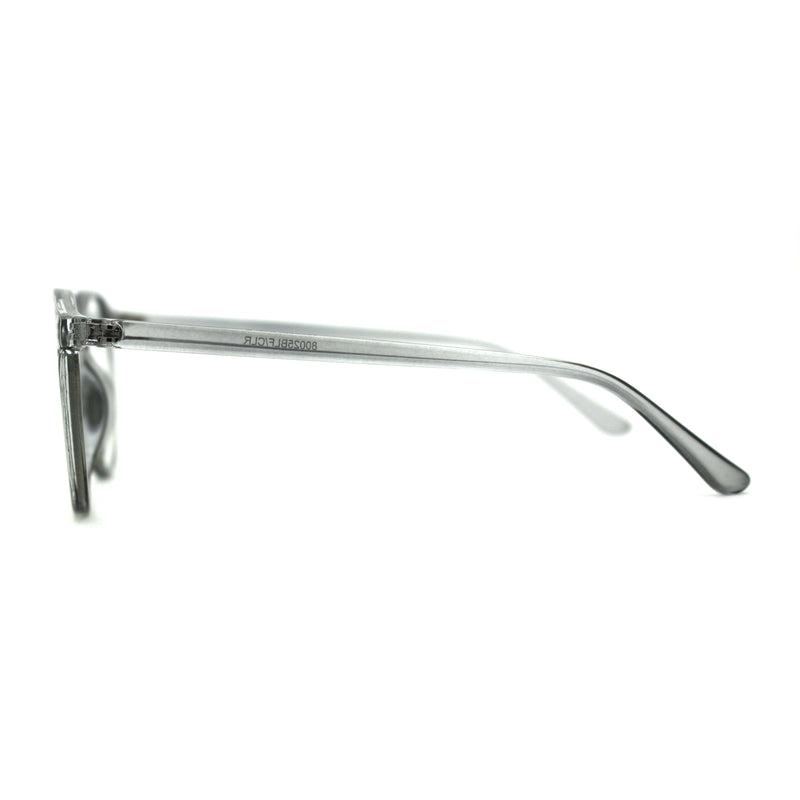 Round Keyhole Thin Plastic Horn Rim Blue Light Filtering Computer Glasses