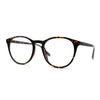 Round Keyhole Thin Plastic Horn Rim Blue Light Filtering Computer Glasses