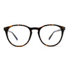 Round Keyhole Thin Plastic Horn Rim Blue Light Filtering Computer Glasses