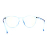 Round Keyhole Thin Plastic Horn Rim Blue Light Filtering Computer Glasses