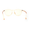 Round Keyhole Thin Plastic Horn Rim Blue Light Filtering Computer Glasses