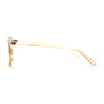Round Keyhole Thin Plastic Horn Rim Blue Light Filtering Computer Glasses