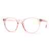 Round Keyhole Thin Plastic Horn Rim Blue Light Filtering Computer Glasses