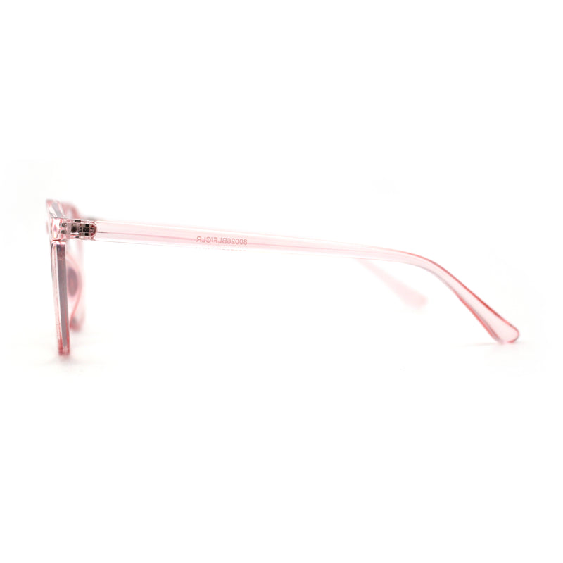 Round Keyhole Thin Plastic Horn Rim Blue Light Filtering Computer Glasses
