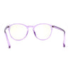Round Keyhole Thin Plastic Horn Rim Blue Light Filtering Computer Glasses