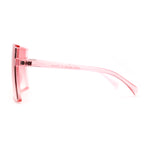 Pop Color Oceanic 80s Squared Rectangular Thin Plastic Oversize Sunglasses