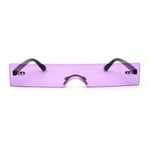 Retro 1990's Futuristic Eye Scanner Flat Color Tone Lens Sunglasses