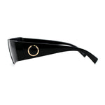 80s Sporty Block Lens Rimless Retro Sunglasses